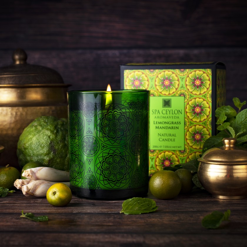 Lemongrass Mandarin - Aromaveda Natural Candle 200G
