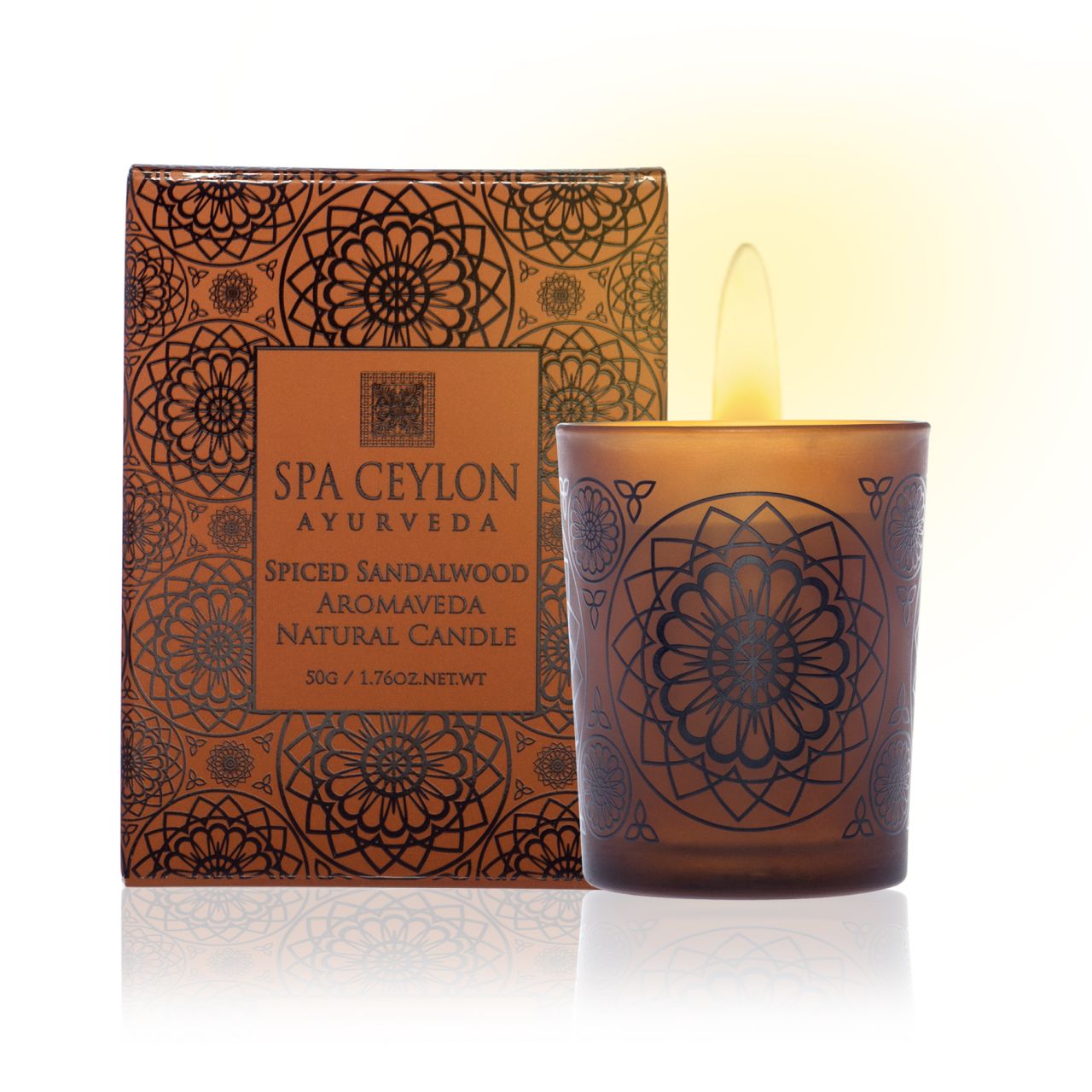 Ceylon Elephant Spiced Sandalwood - Aromaveda Natural Candle 50g