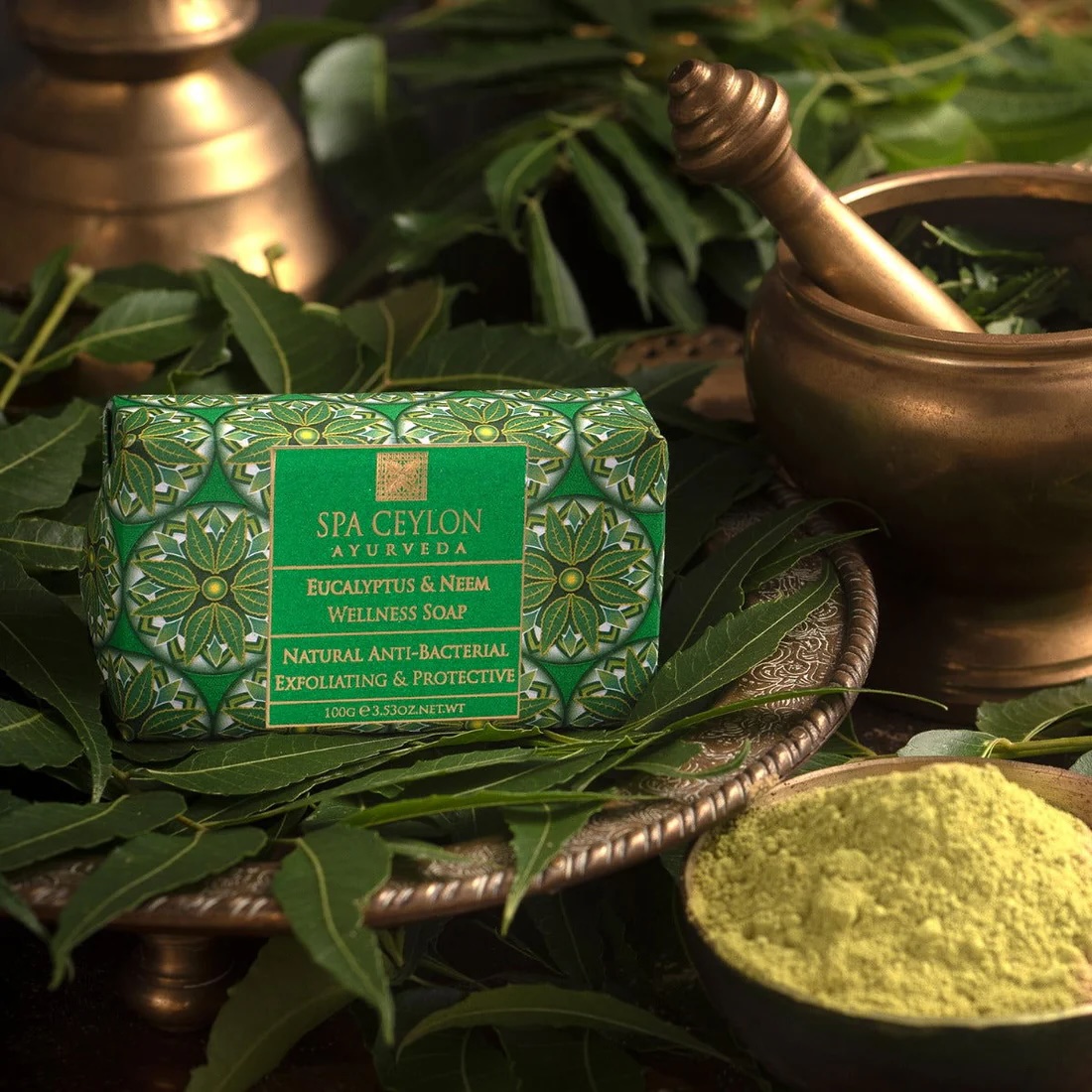 Eucalyptus & Neem - Anti-Bacterial Exfoliating Wellness Soap 100g - Image 3