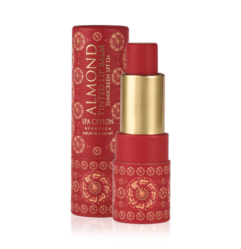 Almond Tinted Lip Balm - Hibiscus SPF 15+
