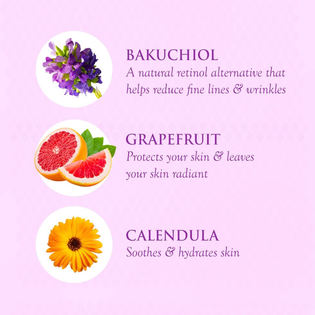 Bakuchiol natural retinol alternative for fine lines and wrinkles, skincare, anti-aging.