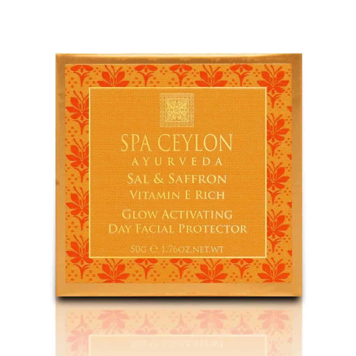 Luxurious Spa Ceylon Ayurveda Sal & Saffron Vitamin E Rich Glow Activating Day Facial Protector.
