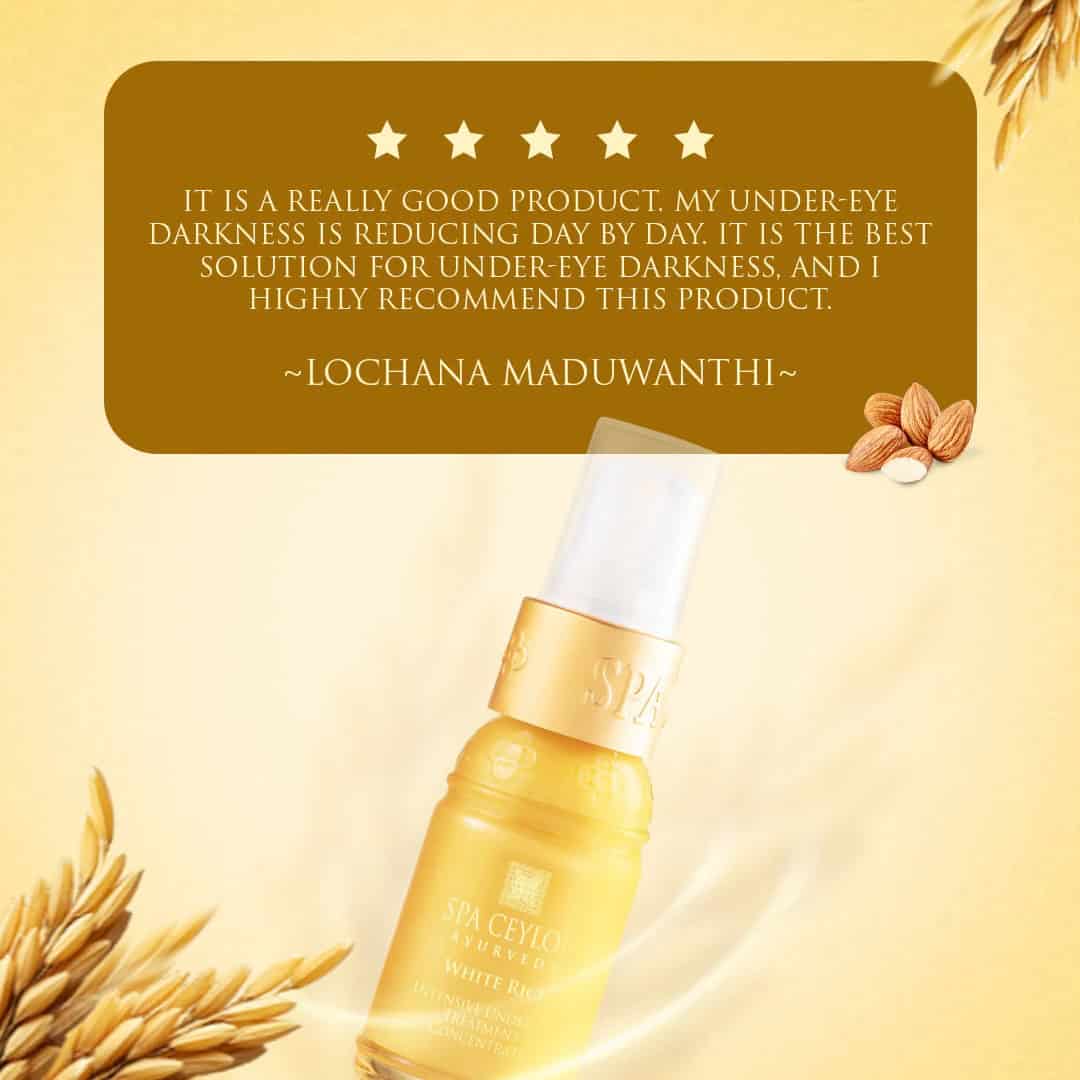 Luxurious Spa Ceylon under-eye serum with natural ingredients for dark circles.