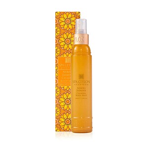 Vegan body mist with Neroli, jasmine, and calamine from Spa Ceylon Ayurveda.